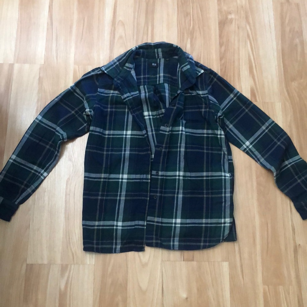 Uniqlo Plaid Green/Blue Long sleeve shirt